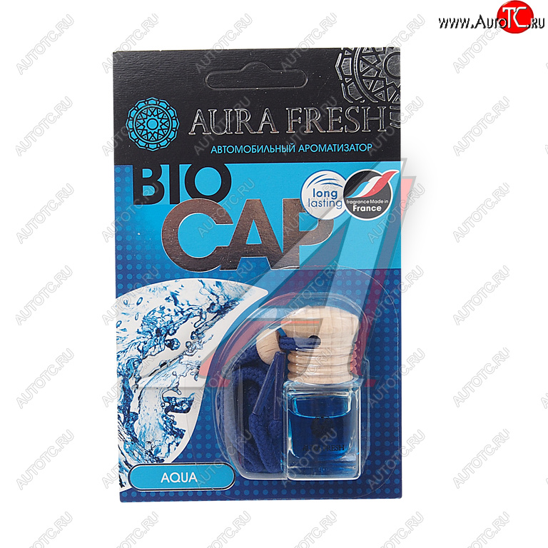 210 р. Ароматизатор подвесной жидкостный (aqua) 6мл Bio Cap AURA FRESH AURA FRESH 23001  с доставкой в г. Воронеж