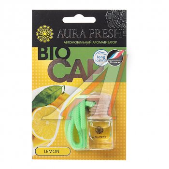 210 р. Ароматизатор подвесной жидкостный (lemon) 6мл Bio Cap AURA FRESH AURA FRESH 23010  с доставкой в г. Воронеж. Увеличить фотографию 1