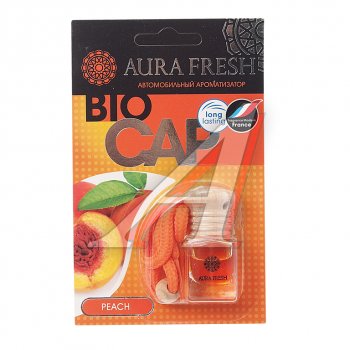210 р. Ароматизатор подвесной жидкостный (peach) 6мл Bio Cap AURA FRESH AURA FRESH 23013  с доставкой в г. Воронеж. Увеличить фотографию 1