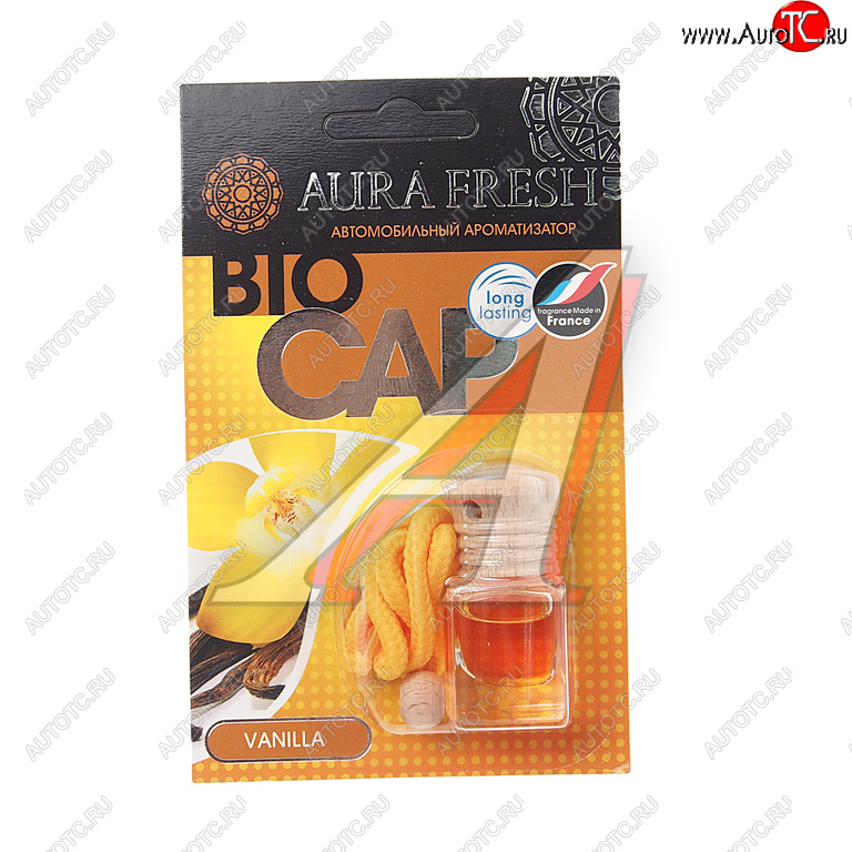 210 р. Ароматизатор подвесной жидкостный (vanilla) 6мл Bio Cap AURA FRESH AURA FRESH 23015  с доставкой в г. Воронеж