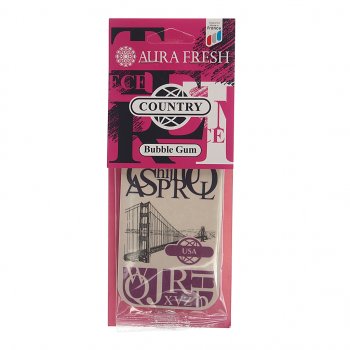 88 р. Ароматизатор подвесной картонный (bubble gum) Country AURA FRESH AURA FRESH 23018  с доставкой в г. Воронеж. Увеличить фотографию 1
