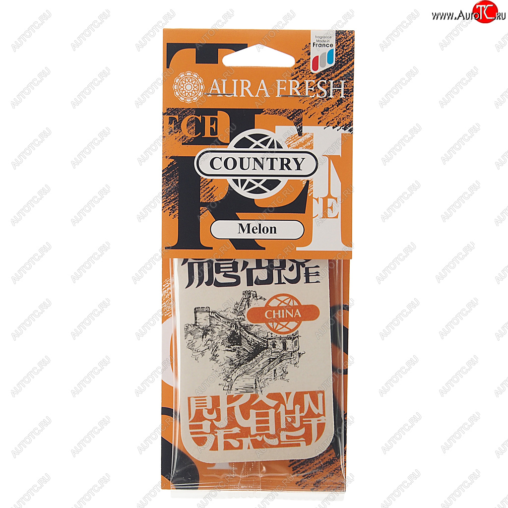 88 р. Ароматизатор подвесной картонный (melon) Country AURA FRESH AURA FRESH 23024  с доставкой в г. Воронеж