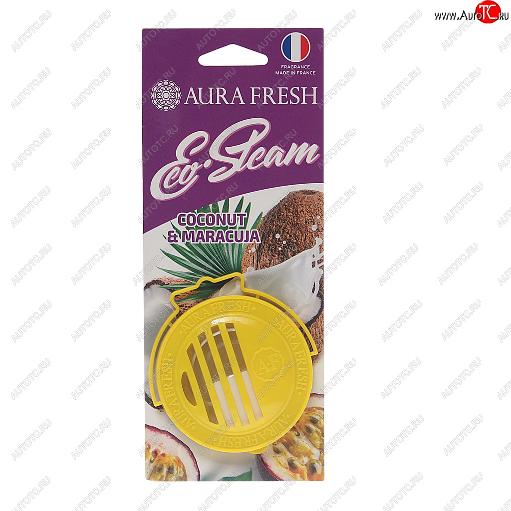 290 р. Ароматизатор на панель приборов древесное волокно (coconut&maracuja) 40г Eco Steam AURA FRESH AURA FRESH 23032  с доставкой в г. Воронеж