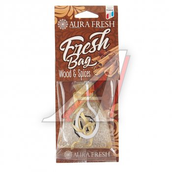 182 р. Ароматизатор подвесной гранулы (wood & spices) 20г Fresh Bag AURA FRESH AURA FRESH 23052  с доставкой в г. Воронеж. Увеличить фотографию 1