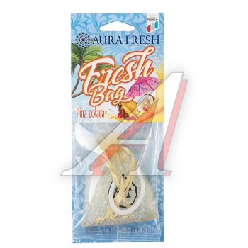 182 р. Ароматизатор подвесной гранулы (pinacolada) 20г Fresh Bag AURA FRESH AURA FRESH 23056  с доставкой в г. Воронеж. Увеличить фотографию 1