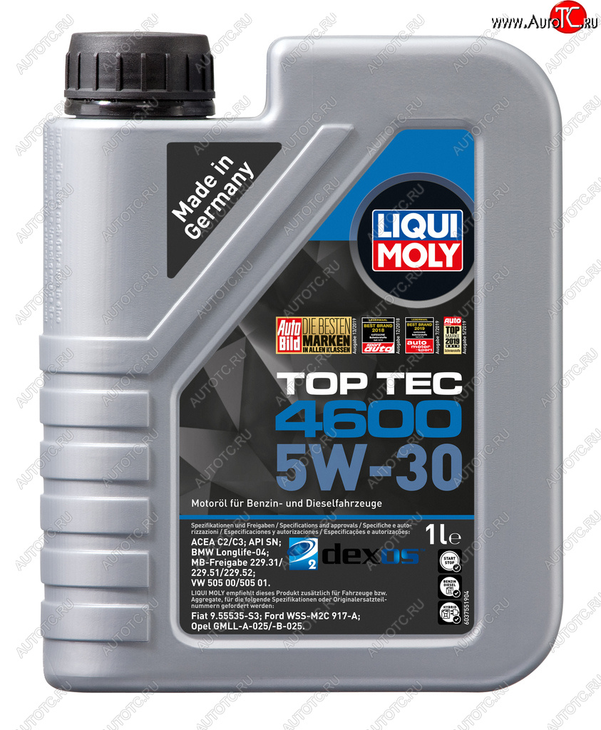 1 849 р. Масло моторное TOP TEC 4600 5W30 синт.1л LIQUI MOLY LIQUI MOLY 2315  с доставкой в г. Воронеж