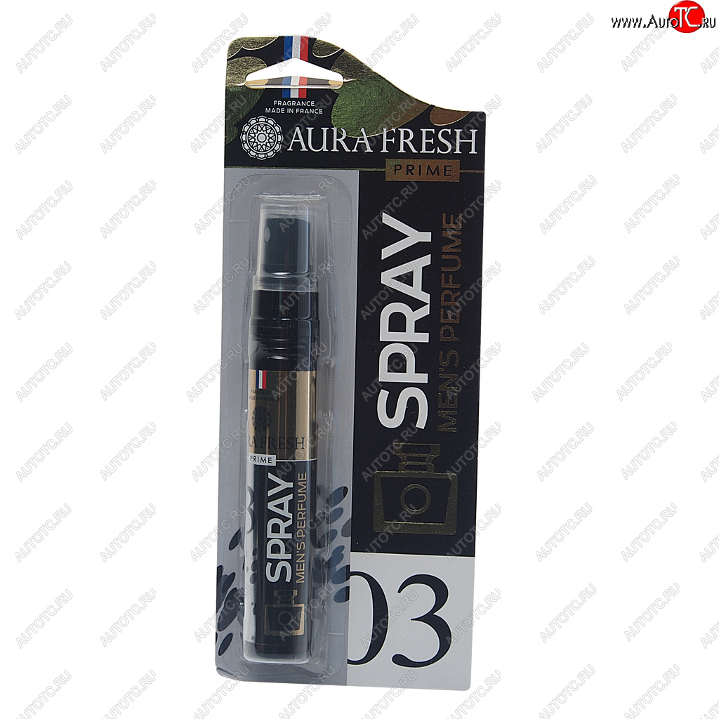 379 р. Ароматизатор спрей (№3 Paco Rabanne-1Million) 30мл Prime Pump Spray AURA FRESH AURA FRESH 23169  с доставкой в г. Воронеж