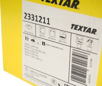 5 699 р. Колодки тормозные передние (4шт.) TEXTAR BMW 5 серия E60 седан дорестайлинг (2003-2007)  с доставкой в г. Воронеж. Увеличить фотографию 3