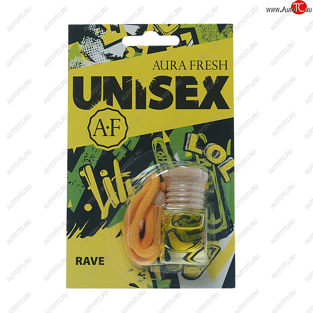 219 р. Ароматизатор подвесной жидкостный (rave) 6мл Unisex AURA FRESH AURA FRESH 23388  с доставкой в г. Воронеж