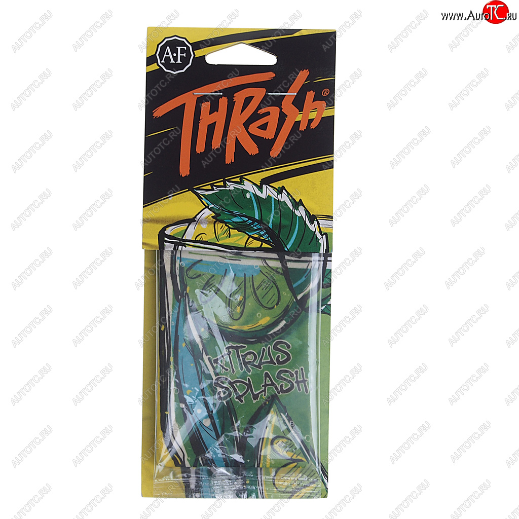 111 р. Ароматизатор подвесной пластина (Citrus Splash) Thrash AURA FRESH AURA FRESH 23410  с доставкой в г. Воронеж