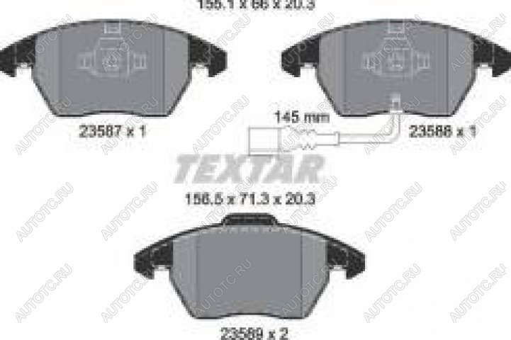 3 679 р. Колодки тормозные передние (4шт.) TEXTAR Volkswagen Passat B6 универсал (2005-2010)  с доставкой в г. Воронеж