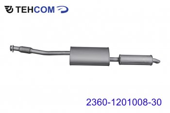 Глушитель УАЗ-2360 Пикап дв.ЗМЗ-409 ЕВРО-4,5 с резонатором НО ТЕХКОМ ТЕХКОМ 2360-1201008-30