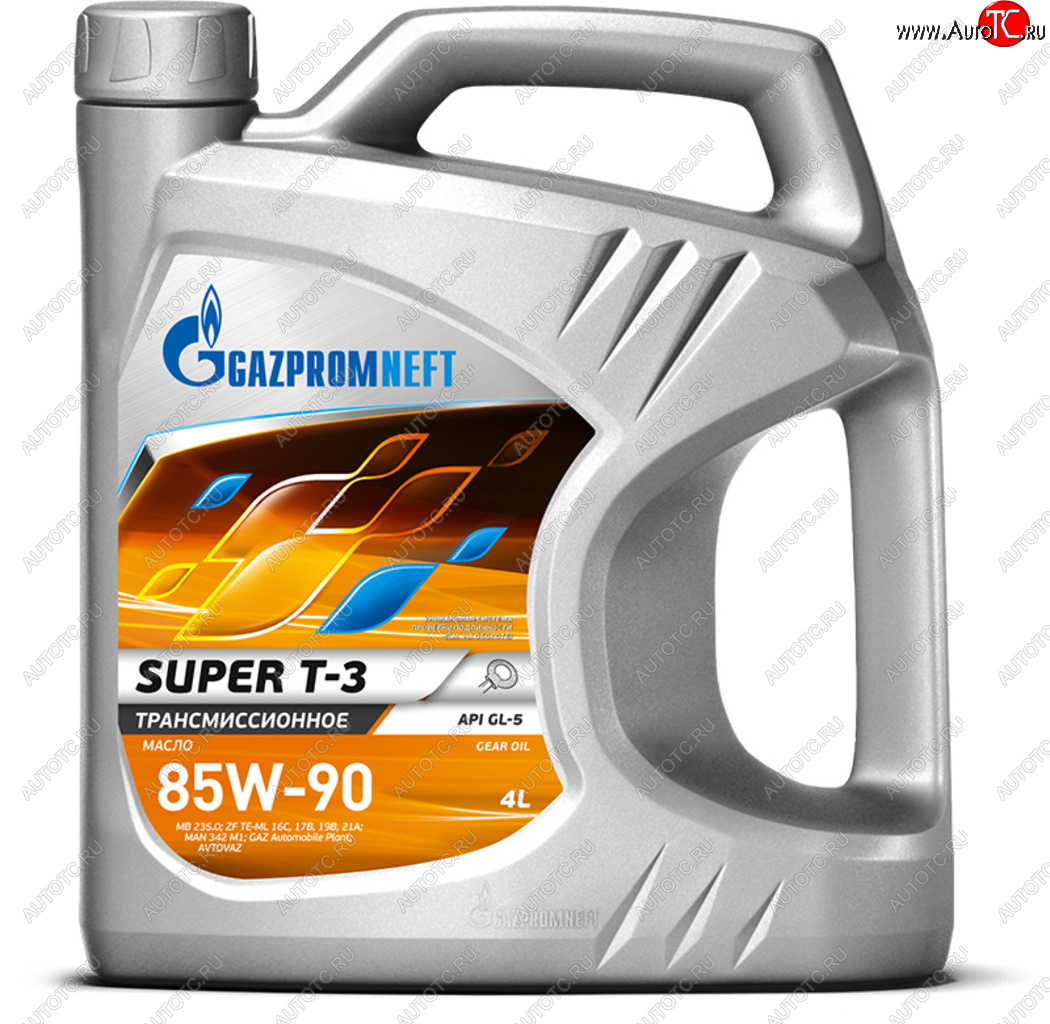 1 639 р. Масло трансмиссионное SUPER-T3 GL-5 85W90 мин.4л GAZPROMNEFT GAZPROMNEFT 2389901364  с доставкой в г. Воронеж