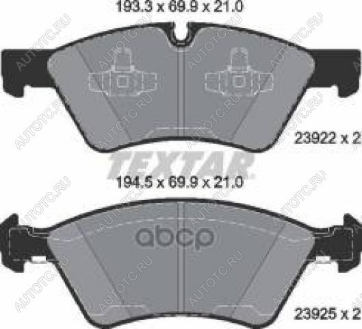 5 799 р. Колодки тормозные передние (4шт.) TEXTAR Mercedes-Benz E-Class W211 дорестайлинг седан (2002-2006)  с доставкой в г. Воронеж