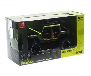 3 279 р. Модель Джип OFF ROAD металлическая (1:24) (свет,звук) NO NAME 2412b NO NAME 2412b  с доставкой в г. Воронеж. Увеличить фотографию 1