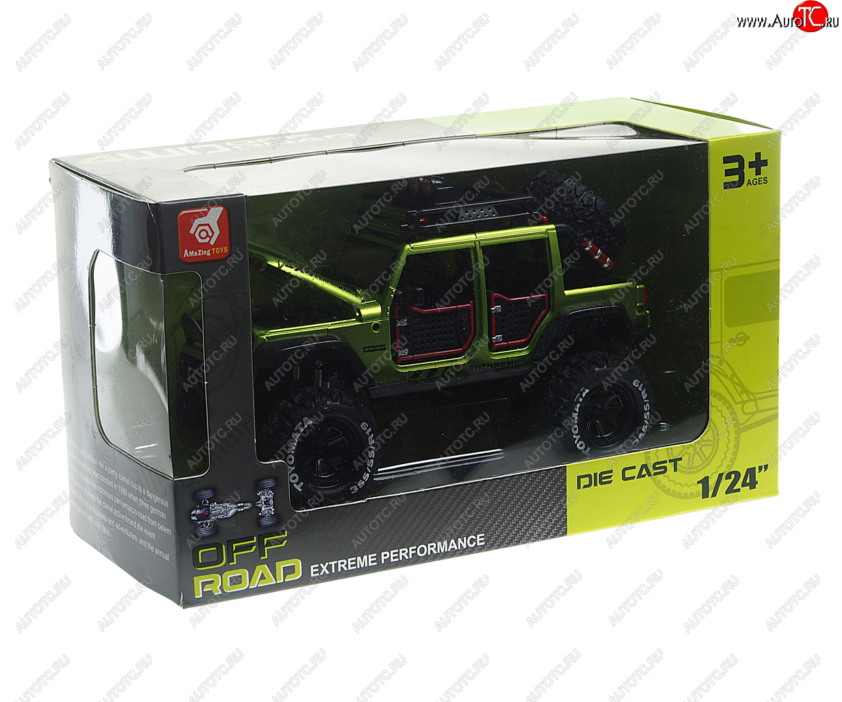 3 279 р. Модель Джип OFF ROAD металлическая (1:24) (свет,звук) NO NAME 2412b NO NAME 2412b  с доставкой в г. Воронеж