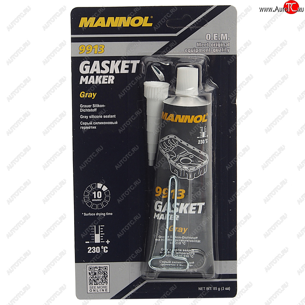 319 р. Герметик прокладка серый термостойкий 85г -40С+230С Gasket Maker 9913 MANNOL MANNOL 2417  с доставкой в г. Воронеж
