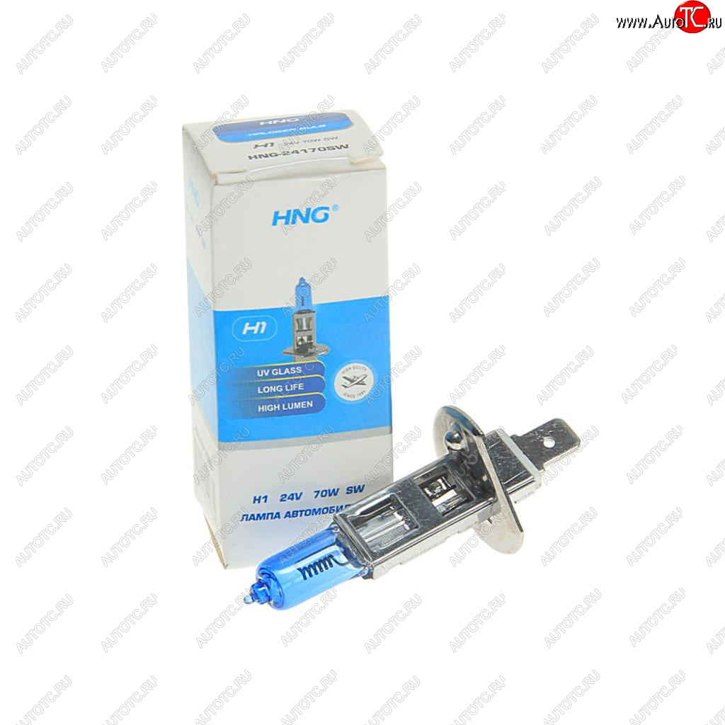 98 р. Лампа 24V H1 70W P14.5s Super White HNG HNG 24170sw  с доставкой в г. Воронеж