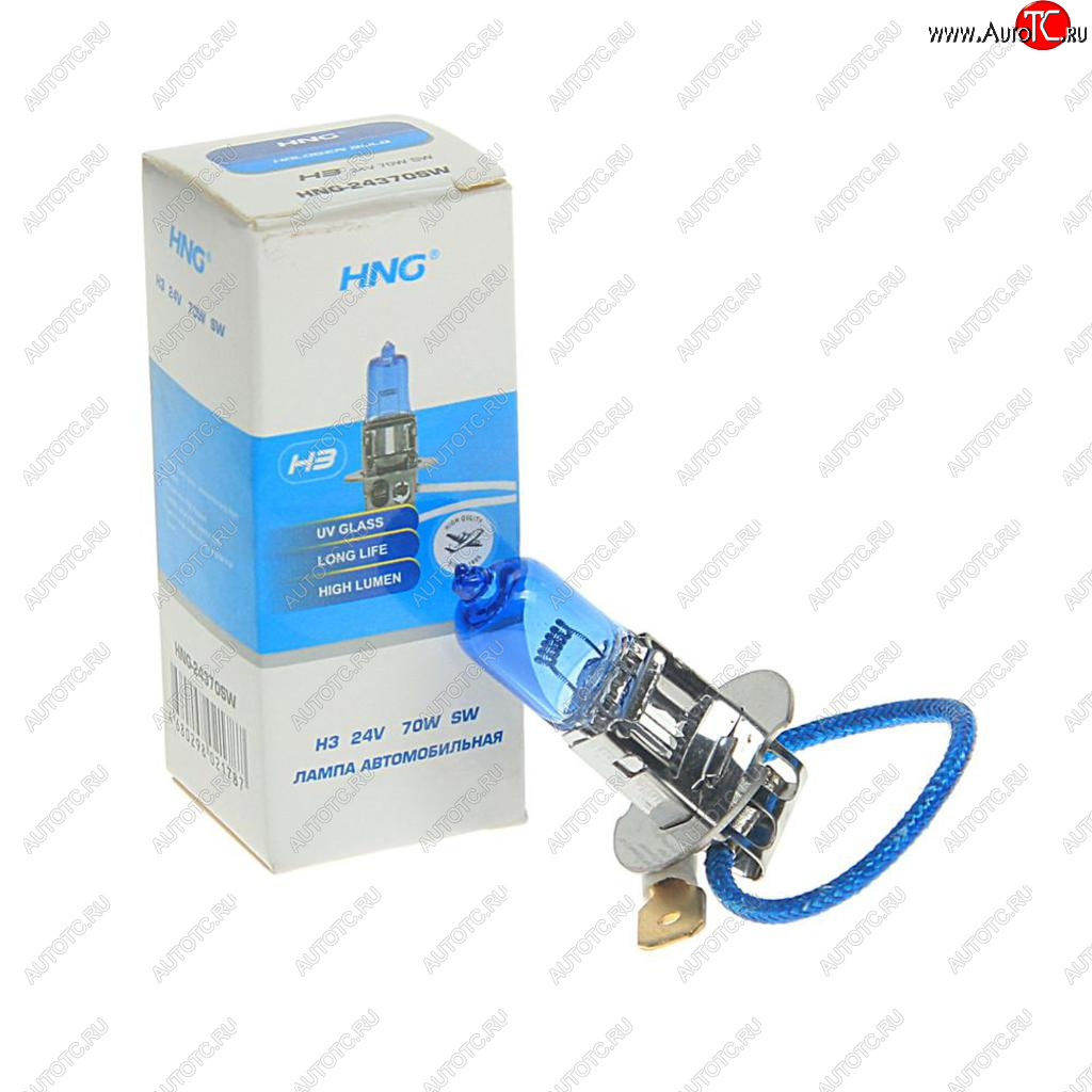 75 р. Лампа 24V H3 70W PK22s Super White HNG HNG 24370sw  с доставкой в г. Воронеж