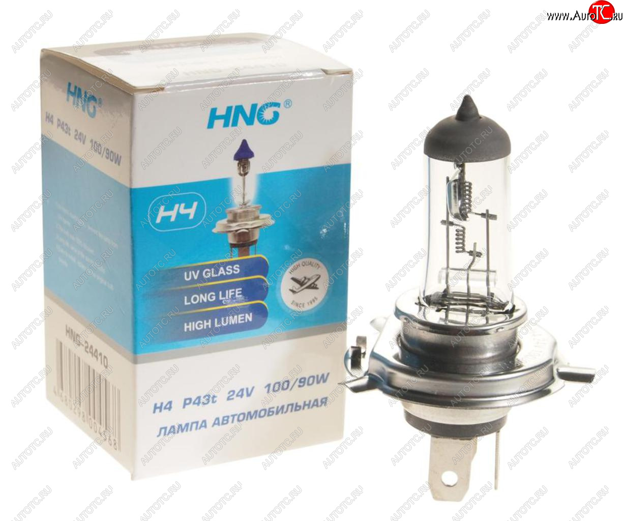 188 р. Лампа 24V H4 10090W P43t-38 Long Life HNG HNG 24410  с доставкой в г. Воронеж