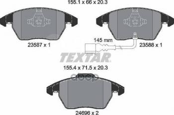 5 199 р. Колодки тормозные передние (4шт.) TEXTAR Audi A1 GB хэтчбэк 5 дв. дорестайлинг (2018-2025)  с доставкой в г. Воронеж. Увеличить фотографию 1