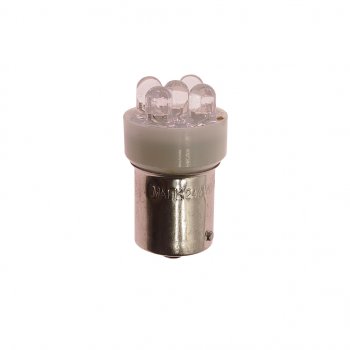 171 р. Лампа светодиодная 24V R10W BA15s 5 светодиодов белая МАЯК МАЯК 24t15-w5led  с доставкой в г. Воронеж. Увеличить фотографию 1