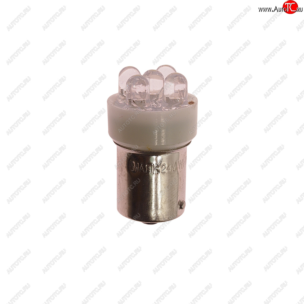 171 р. Лампа светодиодная 24V R10W BA15s 5 светодиодов белая МАЯК МАЯК 24t15-w5led  с доставкой в г. Воронеж