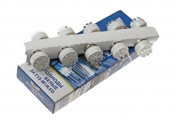 197 р. Лампа светодиодная 24V R10W BA15s 9 светодиодов белая МАЯК МАЯК 24t15-w9led  с доставкой в г. Воронеж. Увеличить фотографию 1