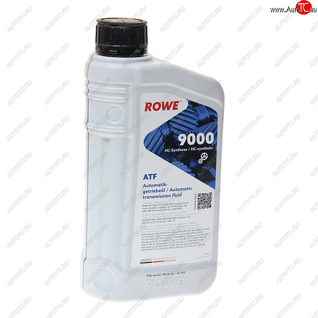 1 699 р. Масло трансмиссионное HIGHTEC ATF 9000 DEXRON IIIH синт.1л красное ROWE ROWE 25020-0010-99 ROWE 25020-0010-99  с доставкой в г. Воронеж