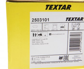 4 299 р. Колодки тормозные передние (4шт.) TEXTAR Chevrolet Aveo T300 седан (2011-2015)  с доставкой в г. Воронеж. Увеличить фотографию 3
