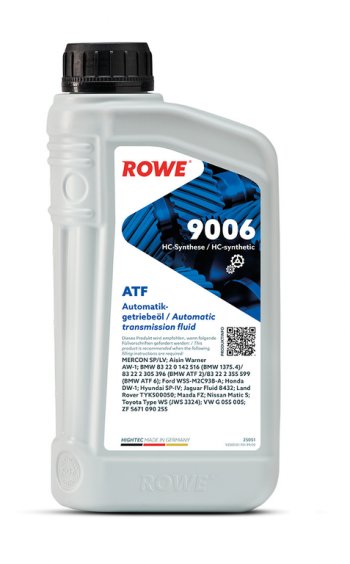 1 699 р. Масло трансмиссионное HIGHTEC ATF 9006 WSSP-IV синт.1л янтарное ROWE ROWE 25051-0010-99  с доставкой в г. Воронеж. Увеличить фотографию 2
