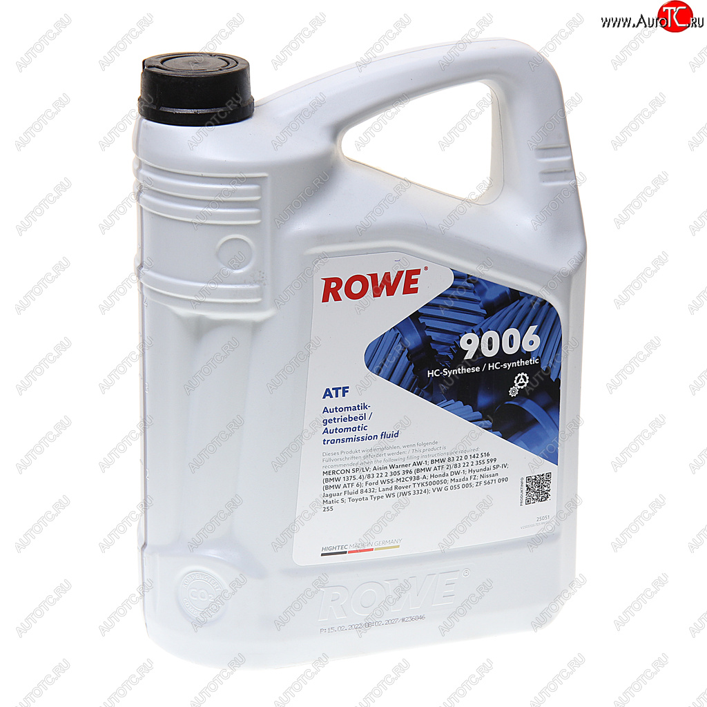 6 999 р. Масло трансмиссионное HIGHTEC ATF 9006 WSSP-IV синт.5л янтарное ROWE ROWE 25051-0050-99  с доставкой в г. Воронеж
