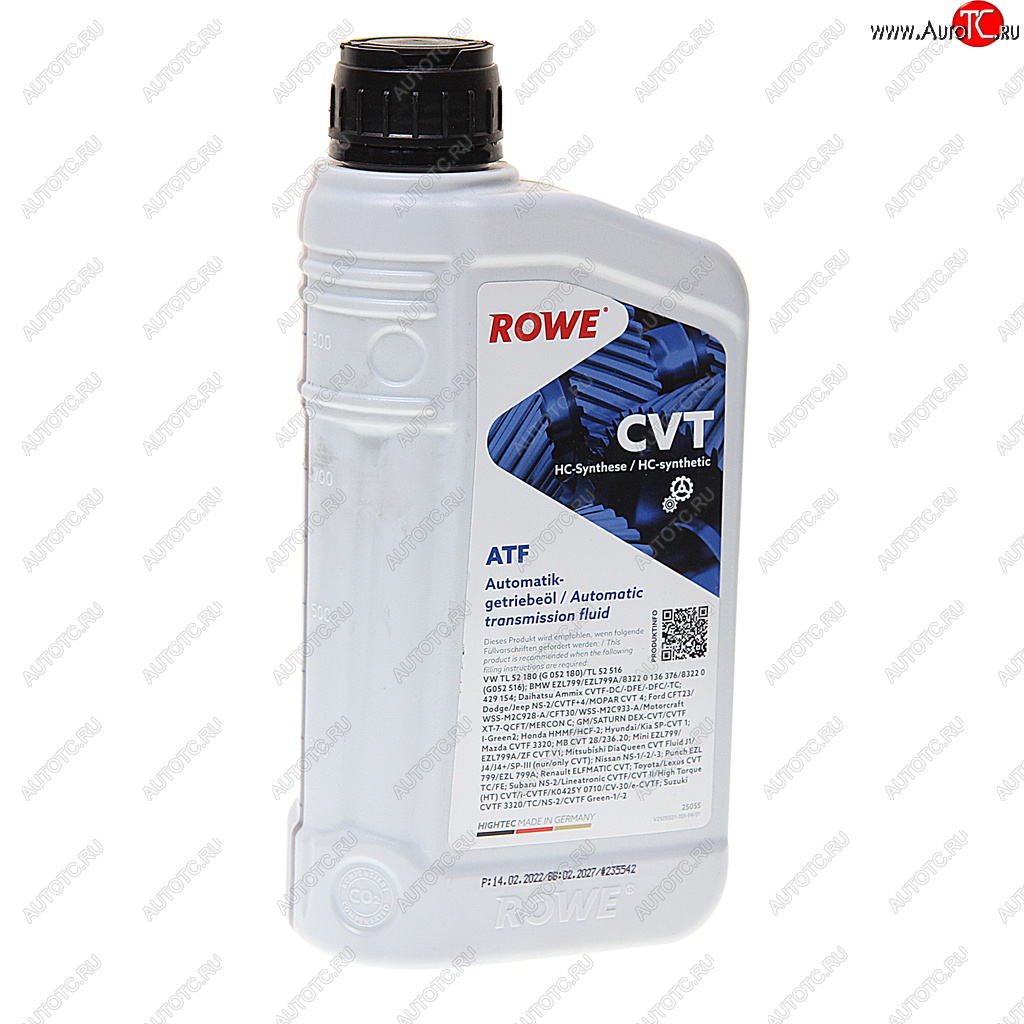 1 539 р. Масло трансмиссионное HIGHTEC ATF CVT синт.1л янтарное ROWE ROWE 25055-0010-99  с доставкой в г. Воронеж
