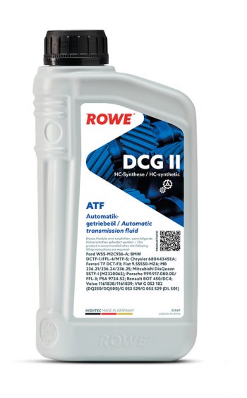 2 199 р. Масло трансмиссионное HIGHTEC ATF DCG II синт.1л янтарное ROWE ROWE 25067-0010-99 ROWE 25067-0010-99  с доставкой в г. Воронеж. Увеличить фотографию 1