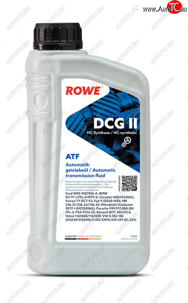 2 199 р. Масло трансмиссионное HIGHTEC ATF DCG II синт.1л янтарное ROWE ROWE 25067-0010-99 ROWE 25067-0010-99  с доставкой в г. Воронеж