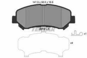 3 799 р. Колодки тормозные передние (4шт.) TEXTAR  Nissan Qashqai  1 - X-trail  2 T31  с доставкой в г. Воронеж. Увеличить фотографию 1