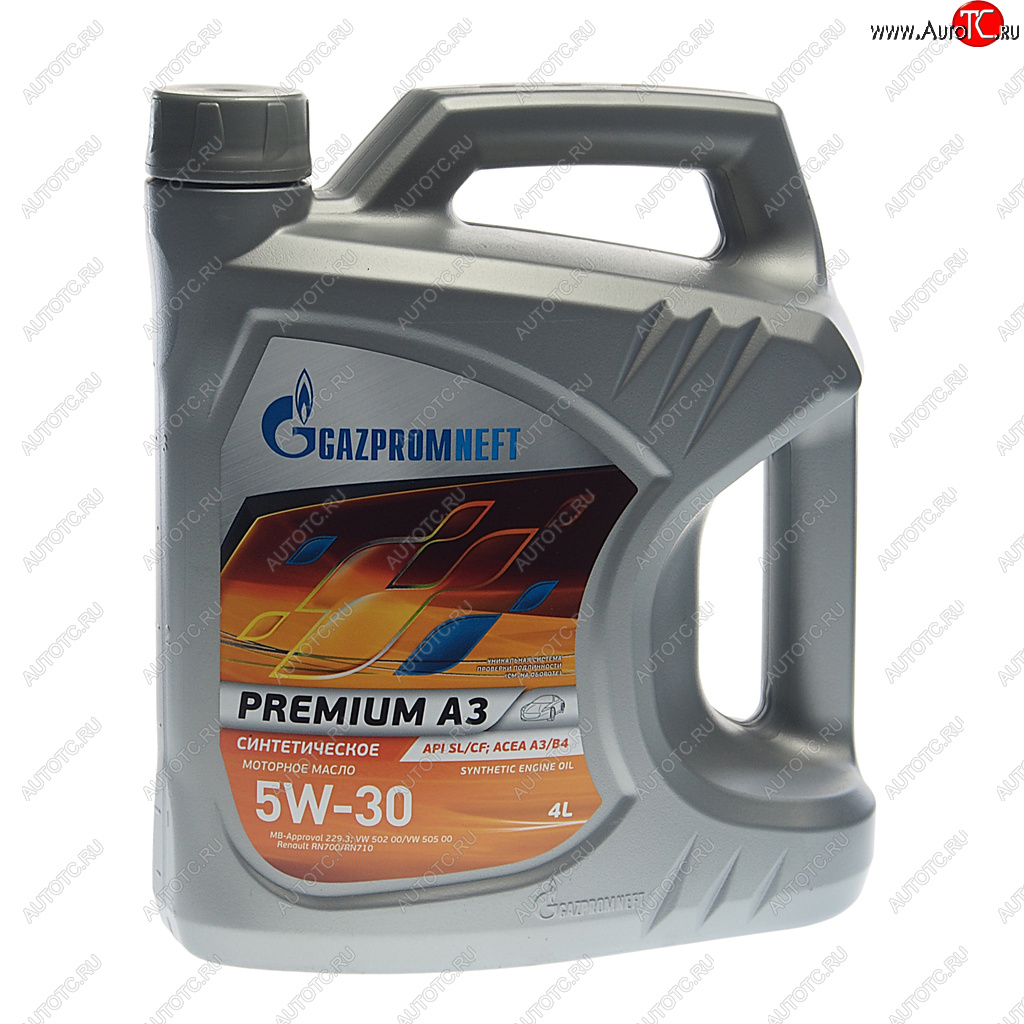 2 389 р. Масло моторное PREMIUM A3 SLCFA3B4 5W30 синт.4л GAZPROMNEFT GAZPROMNEFT 253142485  с доставкой в г. Воронеж