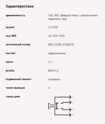 194 р. Выключатель стоп-сигнала ВАЗ-2123,ГАЗ-3302,ГАЗель Next ЕВРО-3 ЭМИ ЭМИ 25.3720-01  с доставкой в г. Воронеж. Увеличить фотографию 2