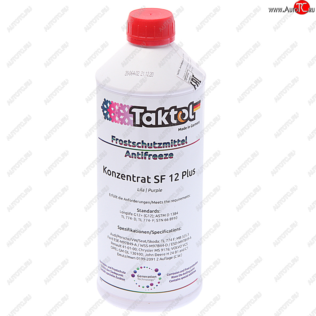 1 299 р. Антифриз красный концентрат 1.5л SF12+ TAKTOL TAKTOL 26009  с доставкой в г. Воронеж