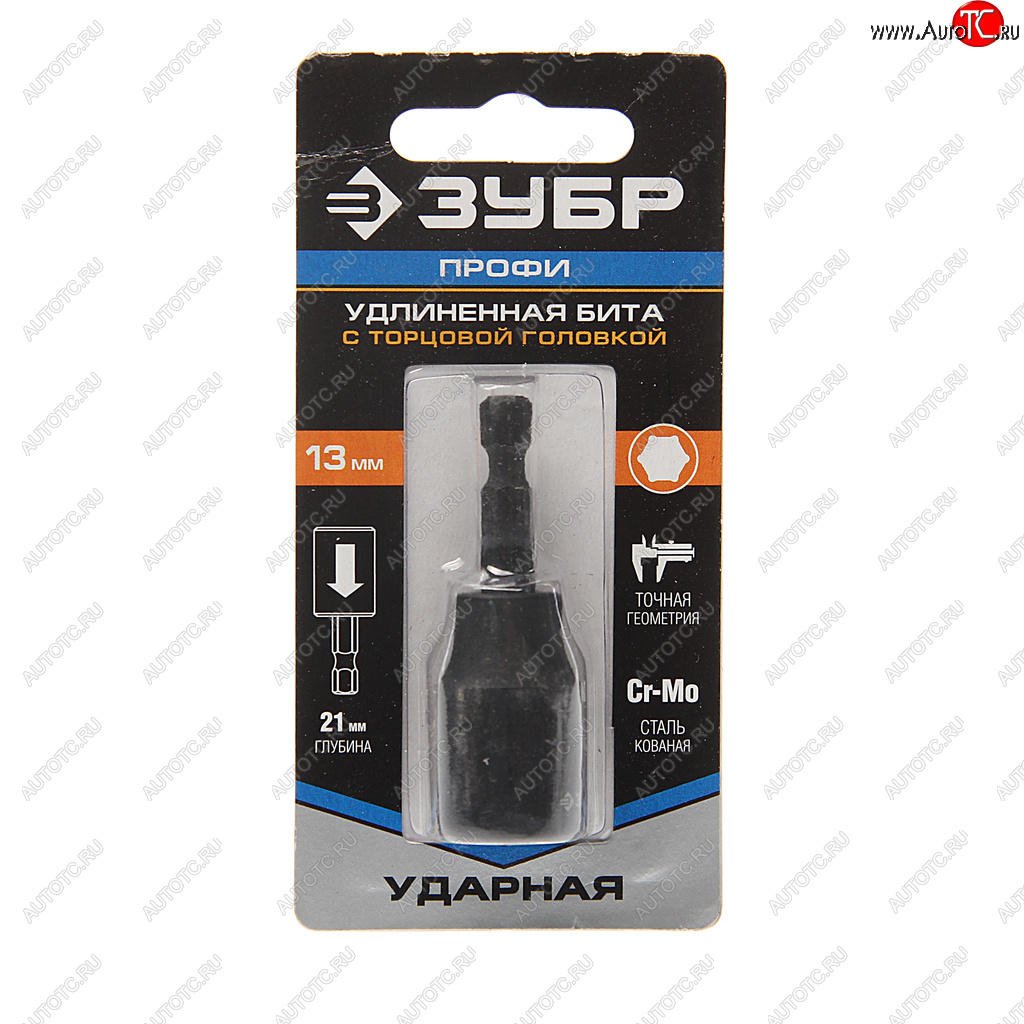 429 р. Бита-головка 14 HEX H13х21мм ударная удлиненная Профи ЗУБР ЗУБР 26377-13  с доставкой в г. Воронеж