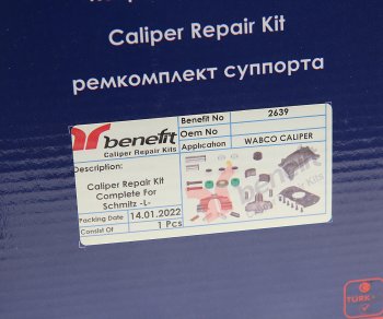 10 299 р. Ремкомплект суппорта WABCO MAXX 22T левого (полный) BENEFIT BENEFIT 2639  с доставкой в г. Воронеж. Увеличить фотографию 7