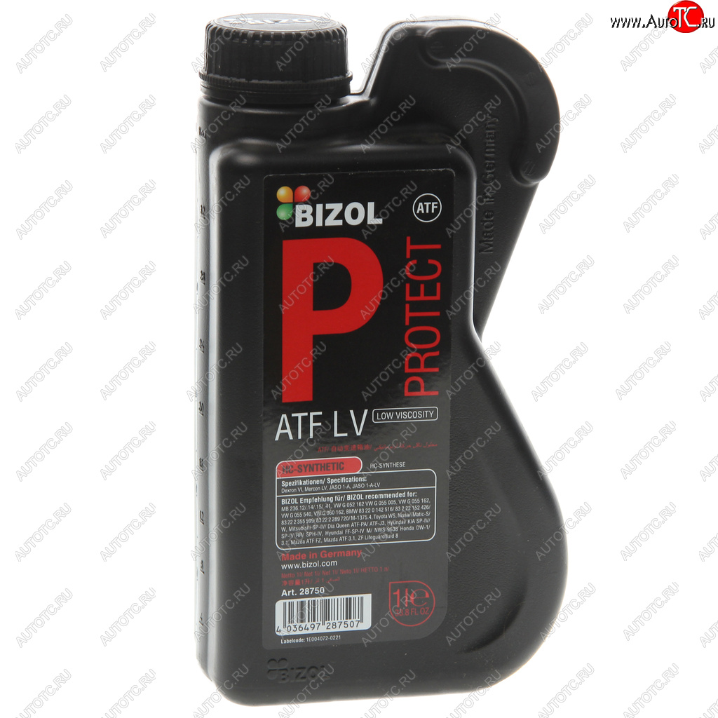 1 589 р. Масло трансмиссионное ATF Protect LV для АКПП 1л BIZOL BIZOL 28750  с доставкой в г. Воронеж