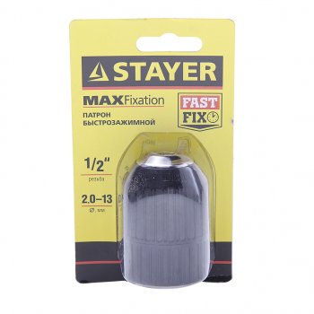 519 р. Патрон для дрели бесключевой 2-13мм 12 STAYER STAYER 29052-13-12  с доставкой в г. Воронеж. Увеличить фотографию 1