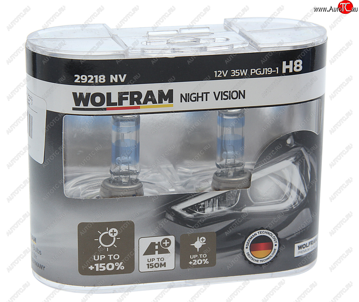 2 499 р. Лампа 12V H8 35W PGJ19-1 +150% бокс (2шт.) Extra Light WOLFRAM WOLFRAM 29218nv  с доставкой в г. Воронеж