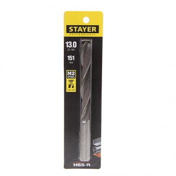 499 р. Сверло по металлу 13.0х151мм HSS STAYER STAYER 29602-13  с доставкой в г. Воронеж. Увеличить фотографию 1