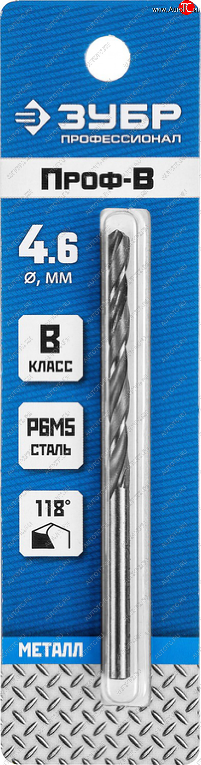 85 р. Сверло по металлу 4.6х80мм HSS ЗУБР ЗУБР 29621-4.6  с доставкой в г. Воронеж