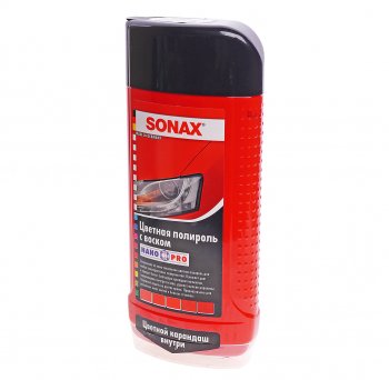 979 р. Полироль кузова красная 500мл SONAX SONAX 296400  с доставкой в г. Воронеж. Увеличить фотографию 1