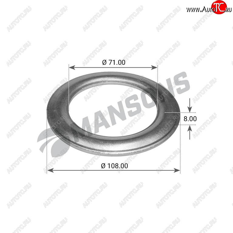192 р. Кольцо BPW (ECO,ECO Plus) ступицы упорное (68х108х9.5) (8-9т,10-12т) MANSONS MANSONS 300.006  с доставкой в г. Воронеж