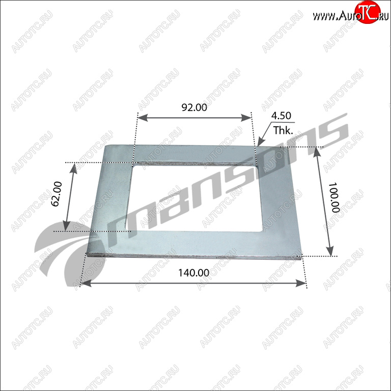 166 р. Пластина BPW рессоры (140x101x4.5) MANSONS MANSONS 300.240  с доставкой в г. Воронеж