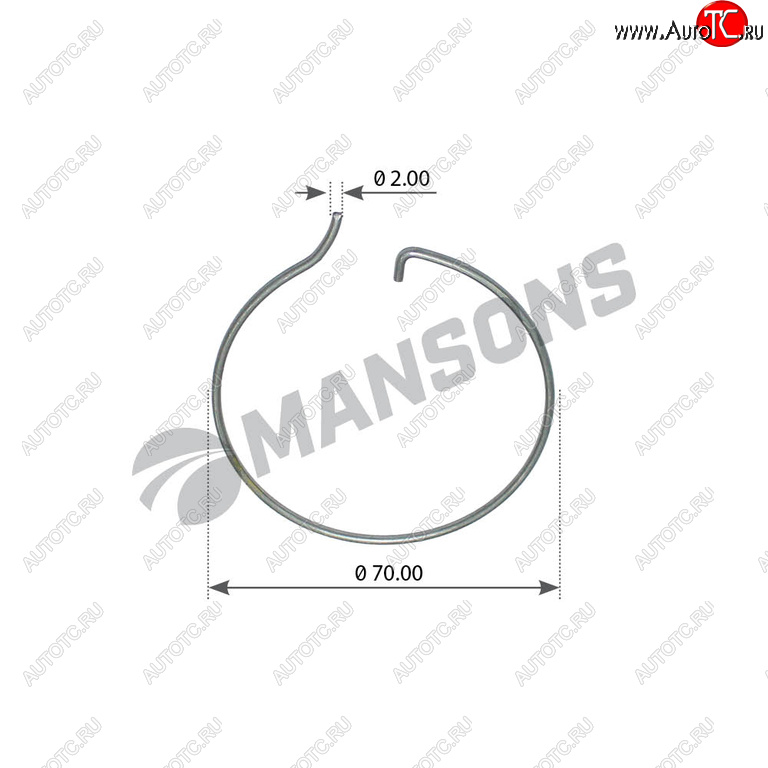 36 р. Кольцо стопорное BPW крышки ступицы MANSONS MANSONS 300.360  с доставкой в г. Воронеж